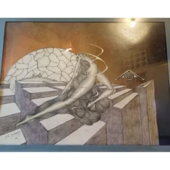 Lithographie J.M Sostras 1984