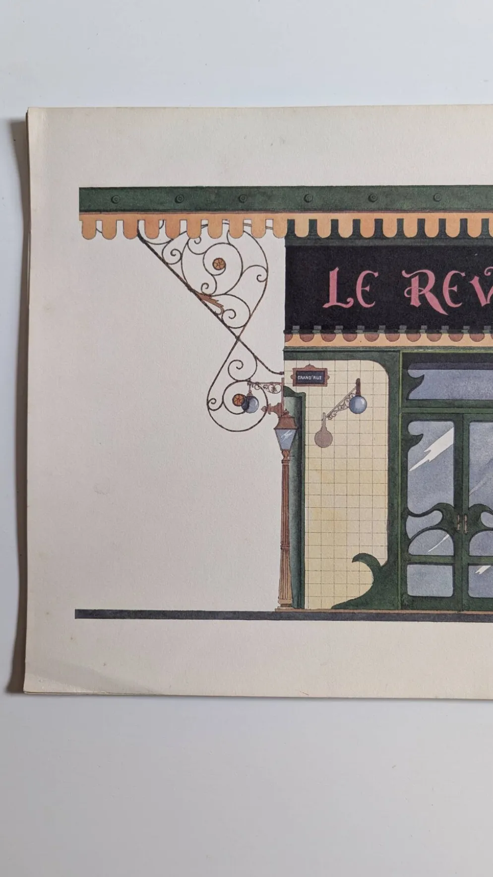 Lithographie "Le Réverbère" – Catherine d'Ortoli
