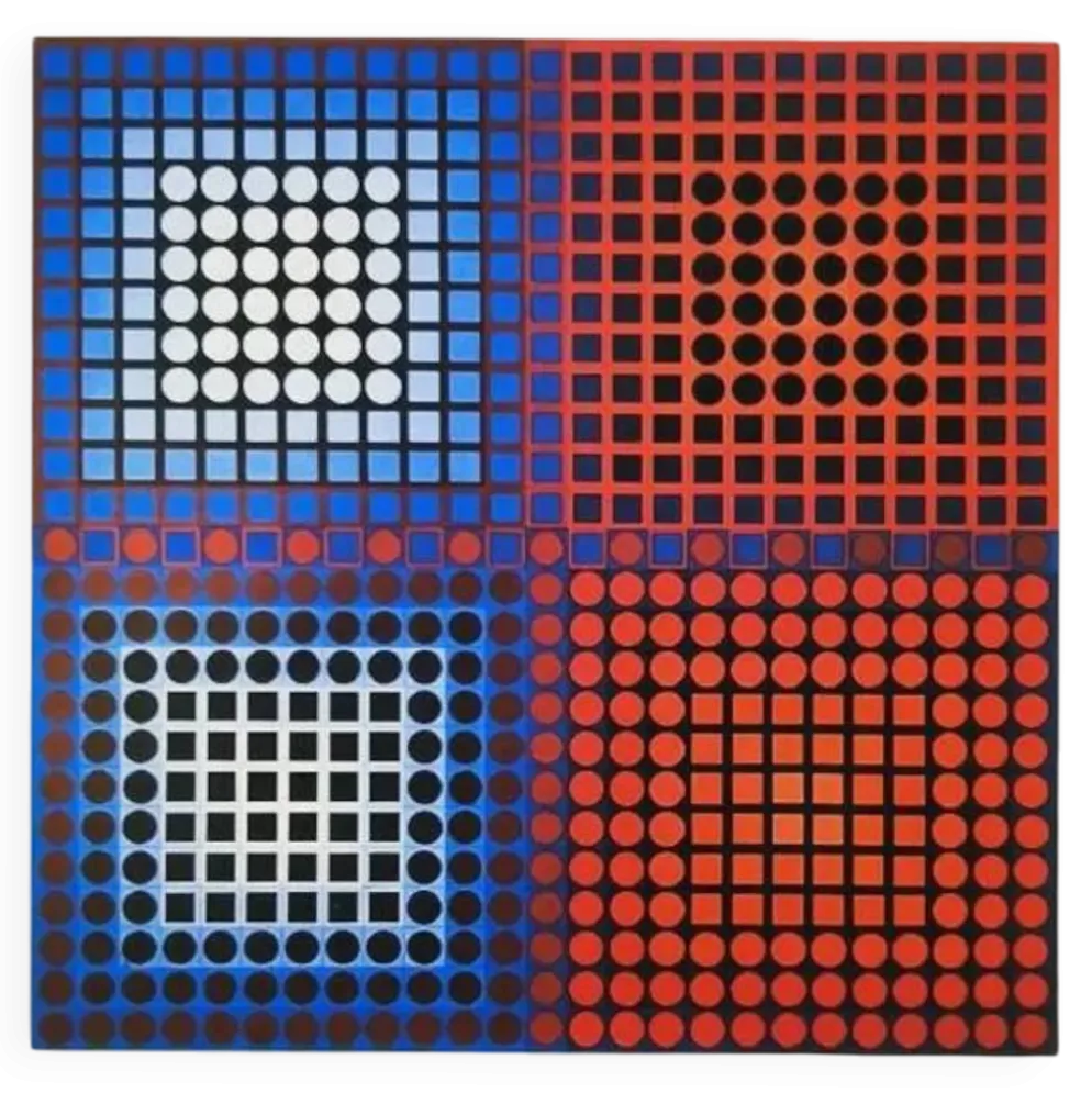 Lithographie numérotée en édition limitée de Victor Vasarely, années 1970