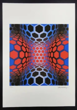 Lithographie numérotée en édition limitée de Victor Vasarely, années 1970
