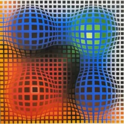 Lithographie numérotée en édition limitée de Victor Vasarely, années 1970
