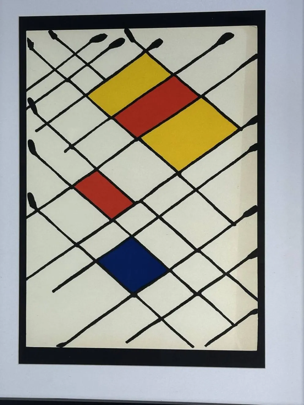 Lithographie originale « Damier » Alexander Calder - Derrière le Miroir n°1
