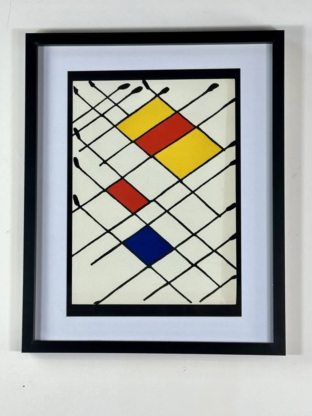 Lithographie originale « Damier » Alexander Calder - Derrière le Miroir n°1