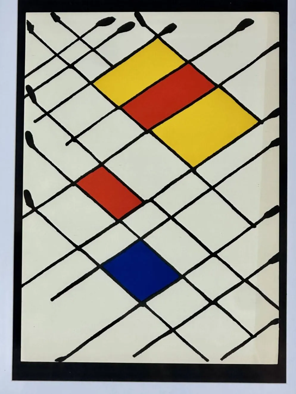 Lithographie originale « Damier » Alexander Calder - Derrière le Miroir n°1