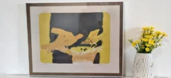 Lithographie Paul Guiramand (1926 - 2007) Oiseaux autours du nid.