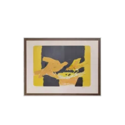 Lithographie Paul Guiramand (1926 - 2007) Oiseaux autours du nid.