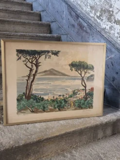 Lithographie Yves Brayer "Baie de Naples"
