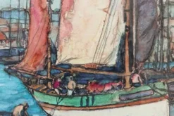 Lot de 3 aquarelles marines, signées Ghodrat Delbasteh