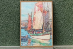 Lot de 3 aquarelles marines, signées Ghodrat Delbasteh