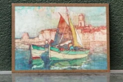 Lot de 3 aquarelles marines, signées Ghodrat Delbasteh