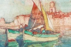 Lot de 3 aquarelles marines, signées Ghodrat Delbasteh