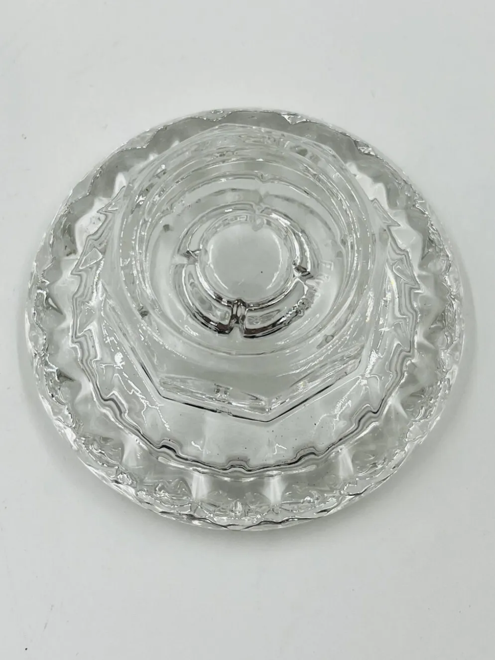Lot de 4 Bougeoirs Cristal Ciselé Bolsius France 70s