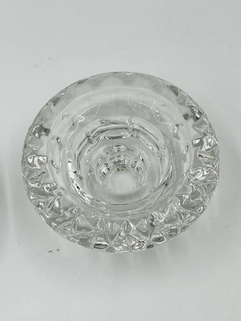 Lot de 4 Bougeoirs Cristal Ciselé Bolsius France 70s