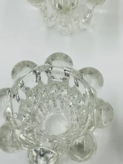 Lot de 6 bougeoirs fleurs vintage par VMC Reims - Années 60