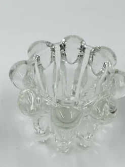 Lot de 6 bougeoirs fleurs vintage par VMC Reims - Années 60