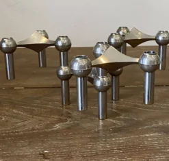 Lot de 4 bougeoirs s22 modulables nagel vintage 1970