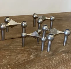 Lot de 4 bougeoirs s22 modulables nagel vintage 1970