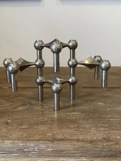 Lot de 4 bougeoirs s22 modulables nagel vintage 1970