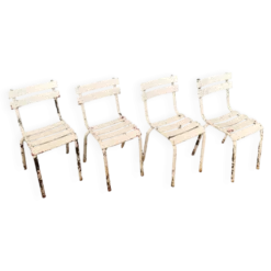 Lot de 4 chaises bistrot Tolix vintage
