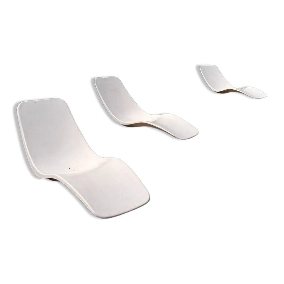 Lot de 3 chaises longues Zublena
