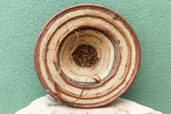 Lot de 3 chapeaux de paille et cuir, peuple Peul, Mali