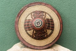 Lot de 3 chapeaux de paille et cuir, peuple Peul, Mali