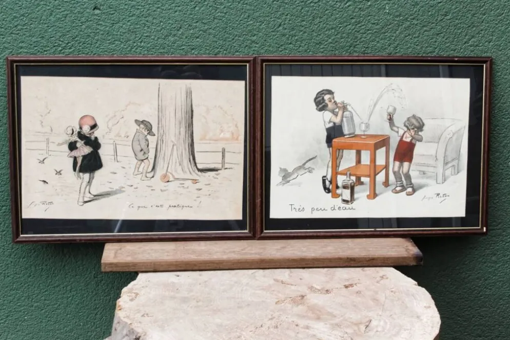 Lot de deux lithographies de Georges Redon (1869-1943)