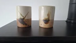 Lot de deux mini vase Poterie La Colombe