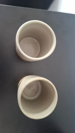 Lot de deux mini vase Poterie La Colombe