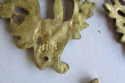 Lot de 7 entrées de serrure en bronze, pour meubles anciens