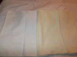 Lot de 6 grandes serviettes de table coton blanc ecru