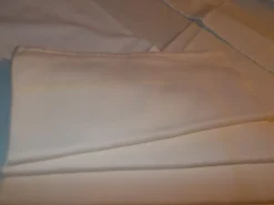 Lot de 6 grandes serviettes de table coton blanc ecru