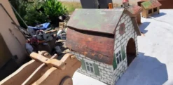 Lot de jouets anciens en bois de la ferme