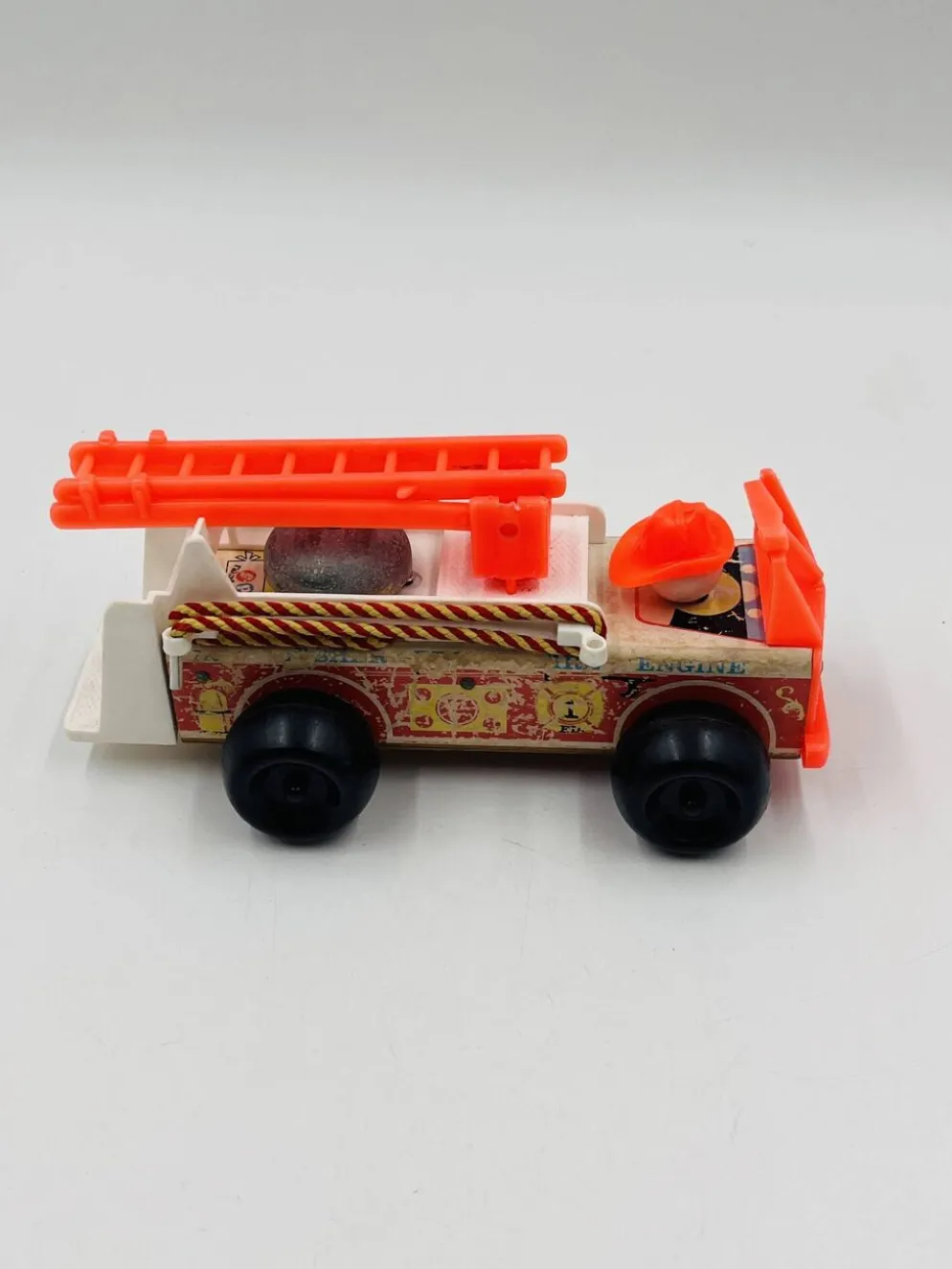 Lot de 4 jouets en bois Fisher-price années 60