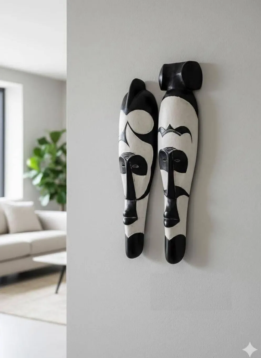 Lot de Masques Fang du Cameroun –Art Africain en Bois |Décoration Africaine