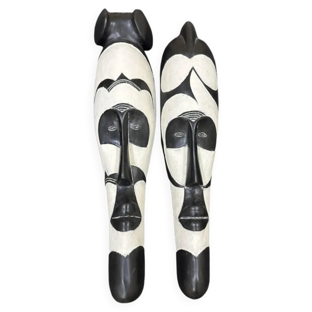 Lot de Masques Fang du Cameroun –Art Africain en Bois |Décoration Africaine