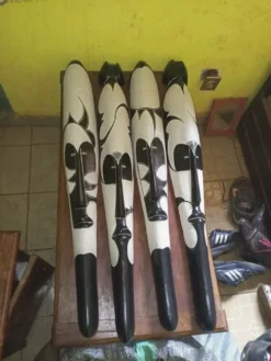 Lot de Masques Fang du Cameroun –Art Africain en Bois |Décoration Africaine