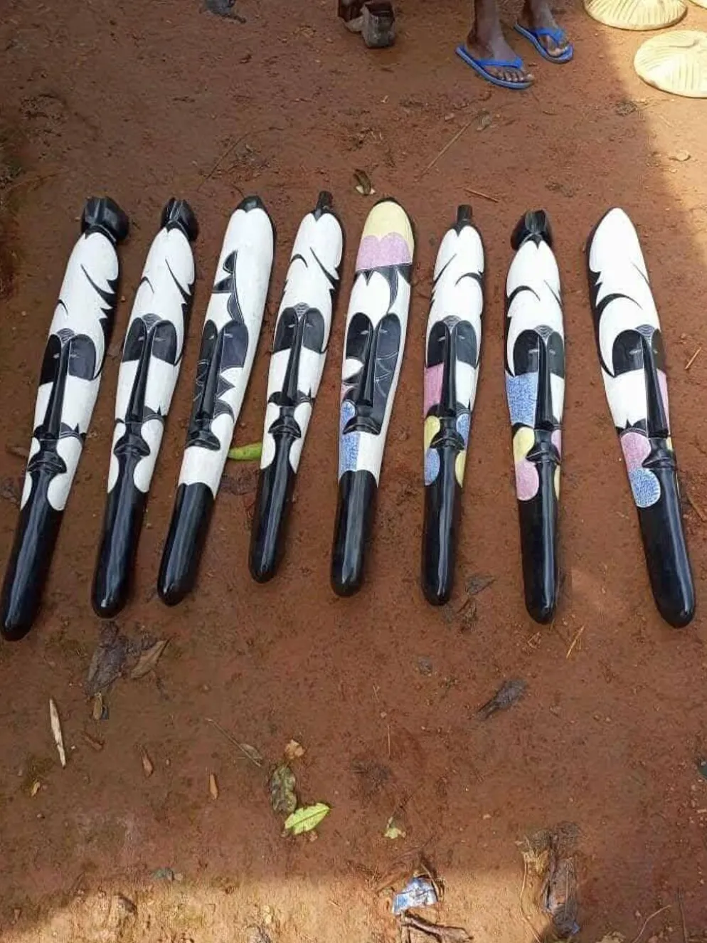 Lot de Masques Fang du Cameroun –Art Africain en Bois |Décoration Africaine