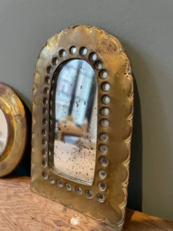 Lot de 4 miroirs en laiton vintage