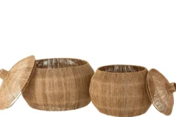 Lot de 2 paniers Dantya en jute naturel (55.5x55.5x45cm)