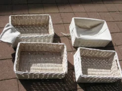 lot de 4 paniers osier grande dimension