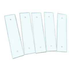 Lot de 5 plaques de propeté en verre PM