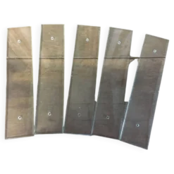 Lot de 5 plaques de propeté en verre biseauté GM