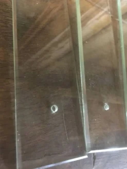 Lot de 5 plaques de propeté en verre biseauté GM