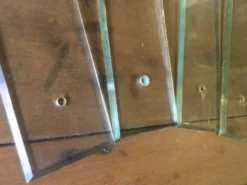 Lot de 4 plaques de propreté en verre biseauté GM