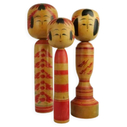 Lot de 3 poupées kokeshi ( grande taille )