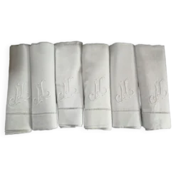 Lot de 6 serviettes anciennes brodées