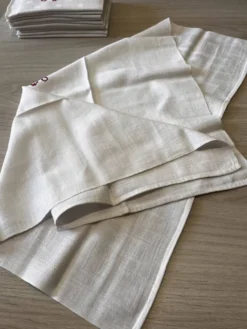 Lot de 6 serviettes de table anciennes