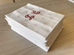 Lot de 6 serviettes de table anciennes