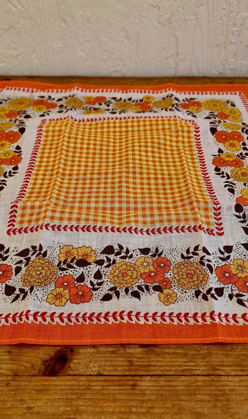 Lot de 5 serviettes de table seventies